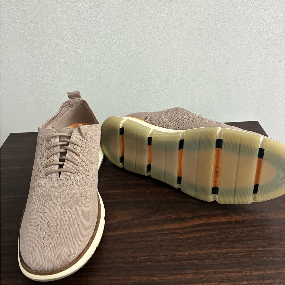 Cole Haan Zero Grand Taupe Knit Sneakers - Picture 3 of 5